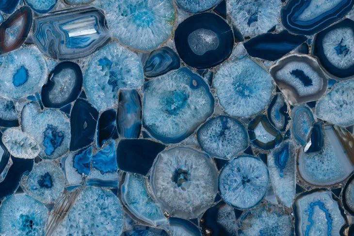 Blue Agate Onyx For Bar