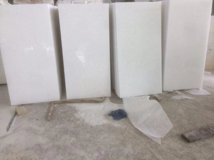 Polished Vietnam Crystal White Marble Tile And Slab