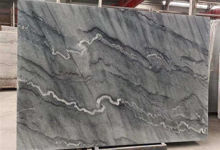 Bruce Grey Marble Slabs For Countertop , Flooring And Wall.